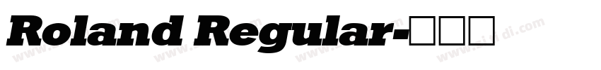 Roland Regular字体转换